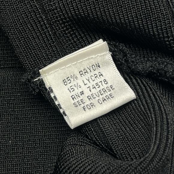 Cache Black Long Sleeve Zip Up Zip Down Sweetheart Neck Sweater Women's Large - Picture 8 of 11